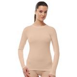 Malabadi Kadın Yuvarlak Yaka Body Uzun Kollu Modal Penye 182 (2XL, Ekru)