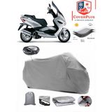 Malaguti Madison 250 Branda Gri Arka Çanta Uyumlu(Topcase) Motosiket Brandası Motor Örtüsü Çadır Su Geçirmez Motosiklet Kılıfı Motor Brandası,lastikli,taşıma Torbalı