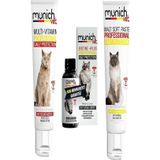 Malatya Yem 3'Lü Kedi Bakım Seti Multi Vitamin Macunu 100 Gr Kedi Maltı 100 Gr Kedi Biotine