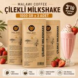 Malawi Coffee Çilekli Milkshake 1000 gr x 3 Adet - 1 kg