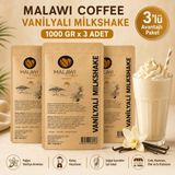 Malawi Coffee Vanilyalı Milkshake 1000 gr x 3 Adet - 1 kg