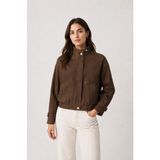 Maldia Shop Premium Crop Denim Kahve Ceket