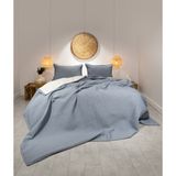 Malea Lacivert Çift Kişilik Yatak Örtüsü 230x250 2 Yastık 50x70 5006 - 230 x 250 cm