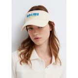Malibu Baskılı Ekru Vizör Şapka 1913736-70007