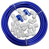 Malida 1/4 "OD Uzunluk 32ft (10 Metre) RO Su Borusu, RO Su arıtma Sistemi için Hortum Borusu,+1/4 OD Hızlı Bağlantı 10 adet