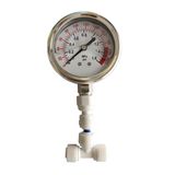 Malida Su Basıncı Test Ölçer Paslanmaz Akvaryum Ölçer 0-1,6 MPa 0-220 psi Ters Ozmoz Sistemi Pompası 1/4