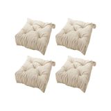 Malında Sandalye Minderi Ekru 4 Adet 40/35X38x7 Cm