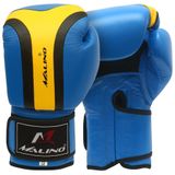 Malino Boks Antrenman Eldivenleri MMA Dövüş Eldiveni Muay Thai Kickboks Eldiveni Dövüş Sanatları Egzersiz Fikir Yarışması Fitness Eldiveni Erkekler Kadınlar için Mavi-Siyah-Sarı Boks Eldiveni