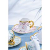 Malissa 6 Kişilik Kahve Fincan Takımı - 90 ml - Renkli