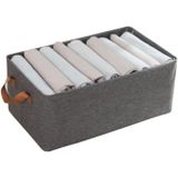 MallArt® Dolap İçi Kumaş Kıyafet Düzenleyici Kutu 47x28x19.5 cm - Katlanabilir Gardırop Raf İçi Düz Giysi Düzenleme Kutusu, Çok Amaçlı Eşya Saklama Sepeti