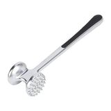 Mallart® Paslanmaz Çelik Et Döveceği, 22 Cm, Çift Taraflı Başlık, Kaymaz Saplı - Altın