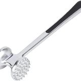 MallArt Paslanmaz Çelik Et Döveceği, 22 cm, Çift Taraflı Başlık, Kaymaz Saplı