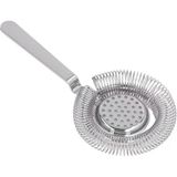 Mallart® Paslanmaz Çelik Hawthorne Kokteyl Süzgeci 20X9 Cm - Yaylı Barmen Süzgeci, Shaker Ve Karıştırma Bardağı İçin Buz Süzgeci, Bar Eki
