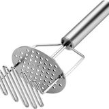 MallArt® Paslanmaz Çelik Yaylı Patates Ezici - 24,5 cm Patates Presi | Ergonomik Saplı Sebze Ezme Aleti | Manuel Püre Yapıcı |