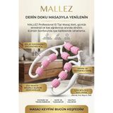 Mallez Kas Gevşetici Masaj Aleti 9 Tekerlekli Ayarlanabilir Lenf Drenaj Rulosu Bacak Kol Selülit Masajı