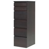 MALM 6 çekmeceli şifonyer, venge venge 40x123 cm