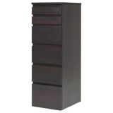 MALM 6 çekmeceli şifonyer, venge venge 40x123 cm