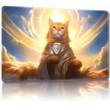 Malqiqi MTG için Playmat, Ücretsiz Saklama Çantaları, Oyun Matı 61 x 35 cm, Kartlar için TCG ve Masa Oyunu Matı, Mousepad Masa Paspasları (Kedi 2-Standart)