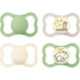 Mam Air Day & Night Pacifier Krem Mavi 4'lü Emzik 6-16 Ay - Standart - Şeffaf