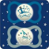 Mam Air Night Silikon Emzik 6–16 Ay, 2’li Set, Gece Parlayan - 6 - 16 Ay - Mavi - Krem