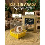 Mam Day Chinchilla - Hamster Banyo Kumu 1 Kg. ve Banyo Kabı Kemirgen Kumu Set