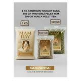 Mam Day Kemirgen Yem ve Kum Paketi 500 gr Yonca Peleti , 500 gr Proteinli Pelet Yem 1 kg kemirgen kumu