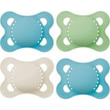 Mam Original Matte Pacifier Mavi 4'lü Emzik 0-6 Ay - Standart - Şeffaf