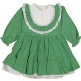 Mama And Miel Kız Çocuk Güpürlü Fırfırlı Vintage Elbise - 5 Yaş - Yeşil