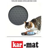 Mama Kabı Altlığı, Beslenme Pedi, Beslenme Paspası, Kedi Köpek Mama Kabı Paspası - Gri
