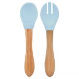 Mama Kaşığı + Çatal Mineral Blue (5 Adet)