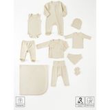 Mama Padre Soft Touch Yenidoğan Organik Hastane Çıkış Seti 10 Parça + Emzirme Önlüğü Hediye - 0 - 3 Ay - Bej