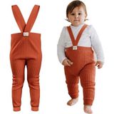 Mama Yoyo Askılı Organik Triko Bebek Taytı - Kiremit - 1,5 - 2 Yaş - Renkli