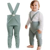 Mama Yoyo Askılı Organik Triko Bebek Taytı - Mint - 1 - 1,5 Yaş - Renkli