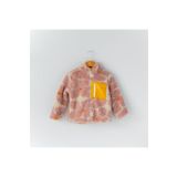Mama Yoyo Baby&Kids Suni Kürklü Kız Çocuk Montu - Çiçek Desen