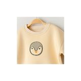 Mama Yoyo Penguen 3D Baskılı Sweatshirt Şardonlu - 4 - 5 Yaş - Krem