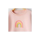 Mama Yoyo Rainbow / Gökkuşağı 3D Baskılı Sweatshirt Şardonlu - 4 - 5 Yaş - Pembe