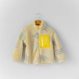 Mama Yoyo Suni Kürklü Çocuk Montu Çizgili Desen - Renkli - 2 - 3 Yaş