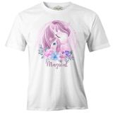 Mamacorn Çiçek Anneler Günü Beyaz Unisex Tshirt