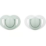 Mamajoo 12 Ay 2'li Sterilizasyon Saklama Kutulu Powder Green Desenli Ortodontik Emzik