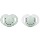 Mamajoo 12 Ay + Sterilizasyon & Saklama Kutulu Silikon Ortodontik İkili Emzik Powder Green