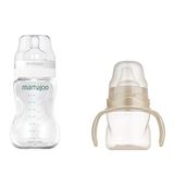 Mamajoo Kulplu Eğitici Bardak 160 ml ve Silver Biberon 250 ml