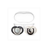 Mamajoo Ortodontik Emzik Seti 0 Ay+ Pearl & Black | İkili, Silikon, Damaklı | Sterilizasyon & Saklam