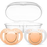 Mamajoo Ortodontik Emzik Seti 0 Ay+ Powder Blush | İkili, Silikon, Damaklı |Sterilizasyon & Saklama Kabı Hediyeli - 0+ Ay - Açık Pembe