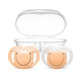 Mamajoo Ortodontik Emzik Seti 0 Ay+ Powder Blush | İkili, Silikon, Damaklı | Sterilizasyon & Saklama Kabı Hediyeli