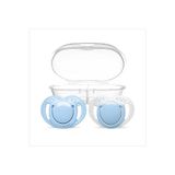 Mamajoo Ortodontik Emzik Seti 12 Ay+ Powder Blue | İkili, Silikon, Damaklı | Sterilizasyon & Saklama