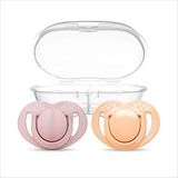 Mamajoo Ortodontik Silikon Emzik 2'li Powder Pnk & Blush 0+ Ay (Sterilizasyon/Saklama Kutulu)