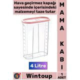 #Mamakabı Hava Geçirmez Kapaklı Taze Tutan Plastik Mutfak Saklama Kabı Mama Kabı 4 Litre