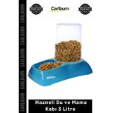 #Mamakabı Otomatik Besleme Kedi Köpek Dayanıklı 1 Sınıf Plastik Hazneli Su Mama Kabı 3 Litre