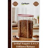 #Mamakutusu Kedi Köpek Kuru Mama Saklama Şeffaf Kapaklı Düzenli Pratik 2.4 Lt Mama Saklama Kutusu
