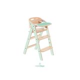 Mamatoyz All-ın-one Mint Rengi Foldable Highchair Mint Rengi Ahşap Katlanır Portatif Mama Sandalyesi - Naturel